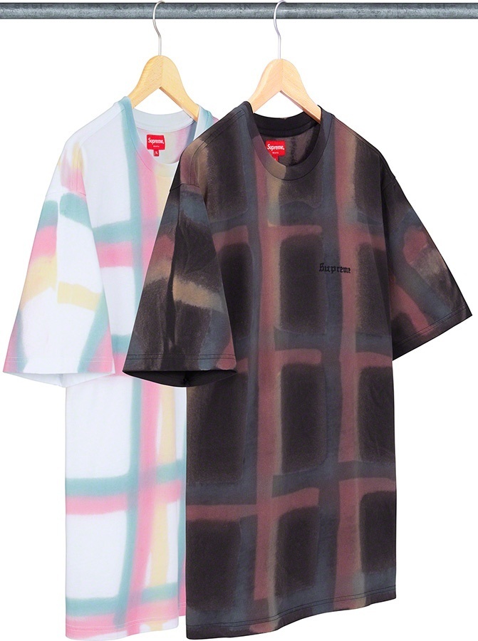 Sprayed Plaid S/S Top